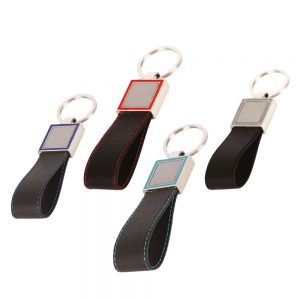 Metal Plakalı Deri Anahtarlık 5279