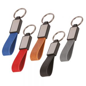 Metal Plakalı Deri Anahtarlık 5266