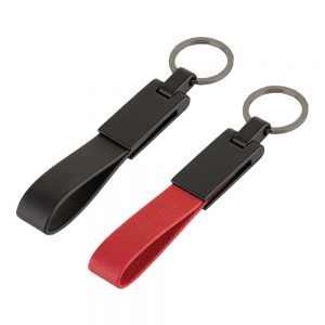 Metal Siyah Deri Anahtarlık 5262